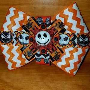 Halloween Jack Skellington hairbow